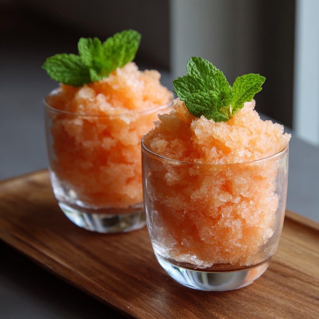Cantaloupe & Mint Granita.