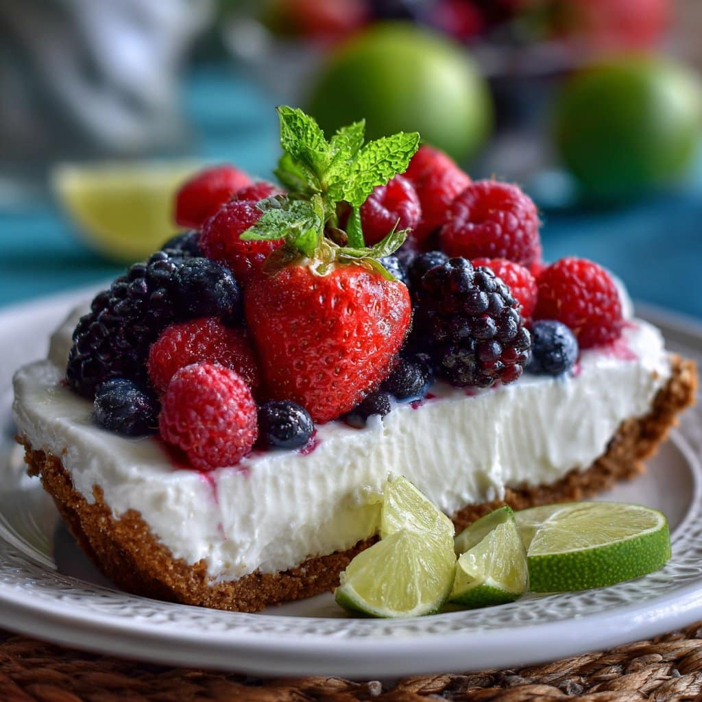 Lime and Berry Icebox Pie