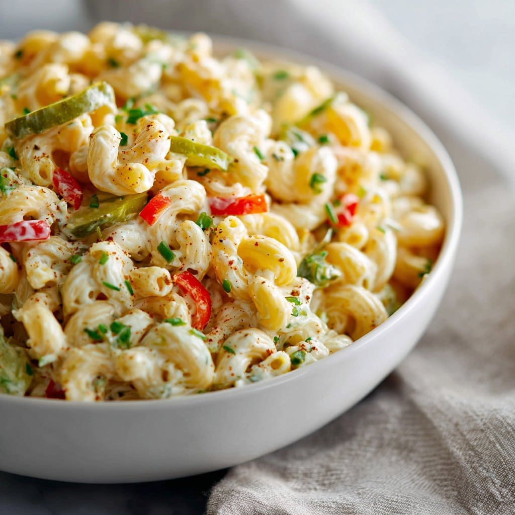 Classic Macaroni Salad with Sweet Pickle