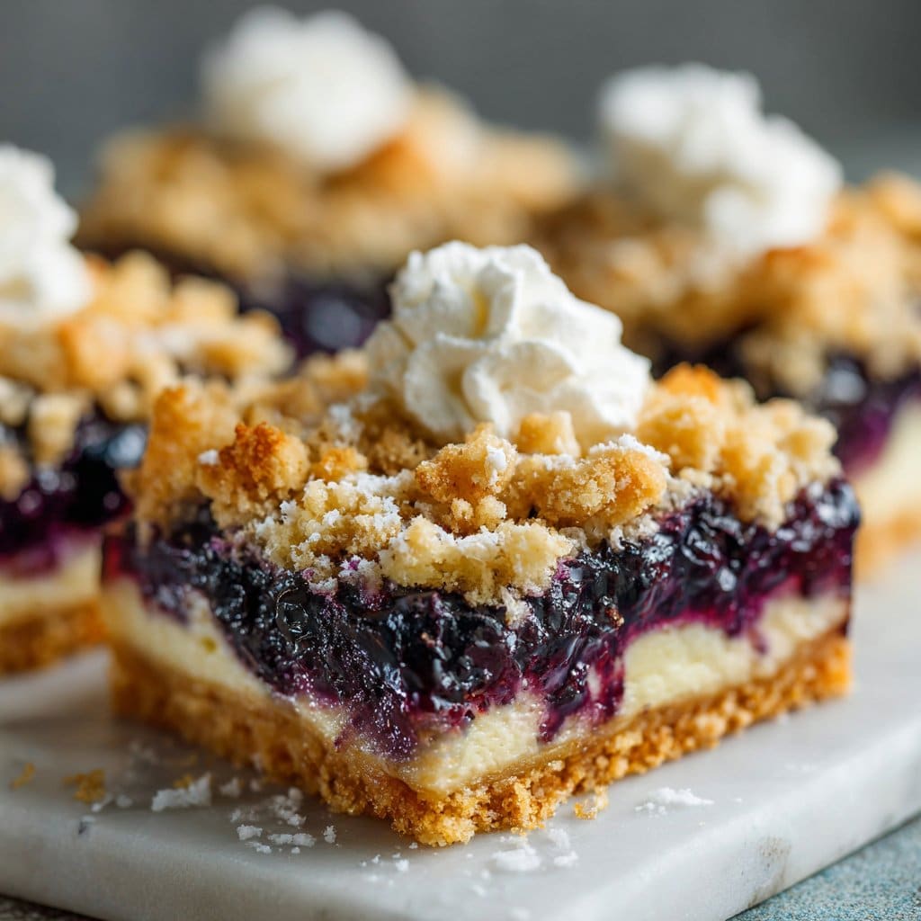 Blueberry Cheesecake Crumble Bars