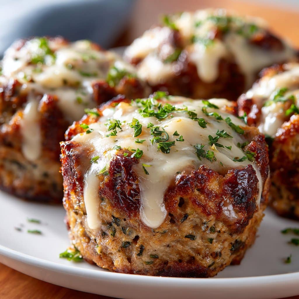 Garlic Parmesan Meatloaf Minis
