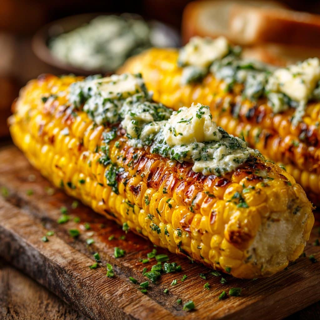 Grilled Corn on the Cob with Garlic Herb Butter