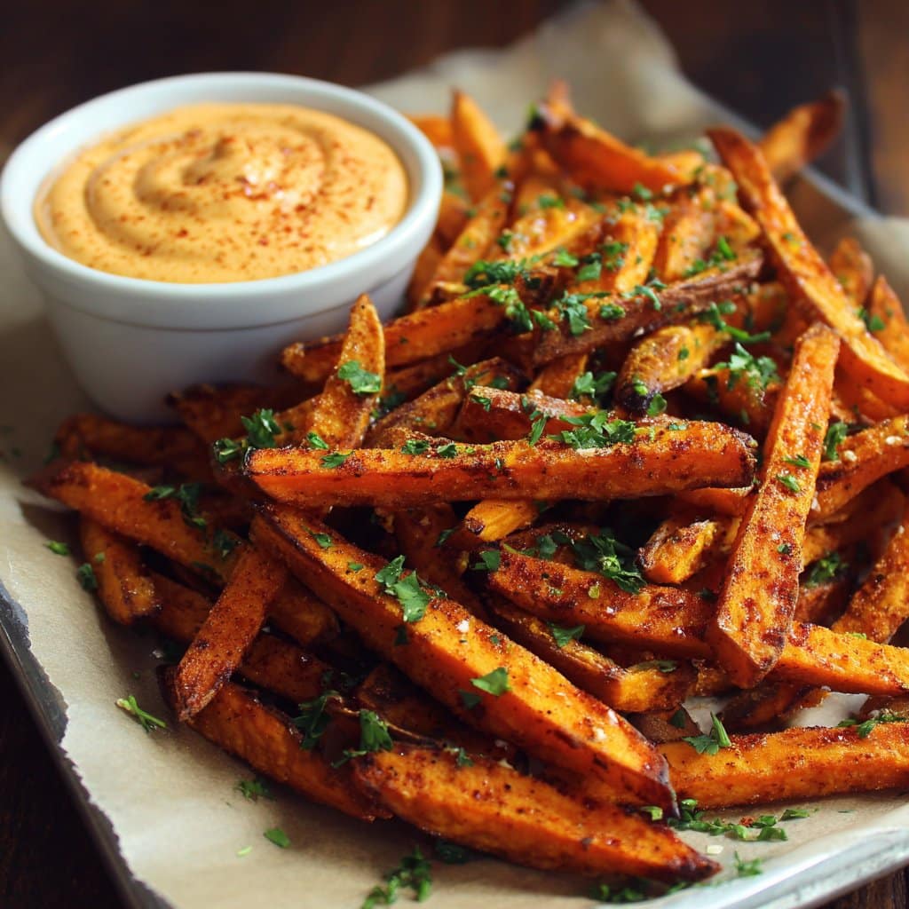 Sweet Potato Fries with Spicy Paprika Dip