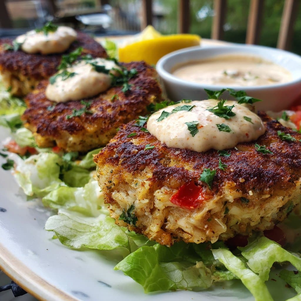 Crab Cakes with Old Bay and Remoulade Sauce