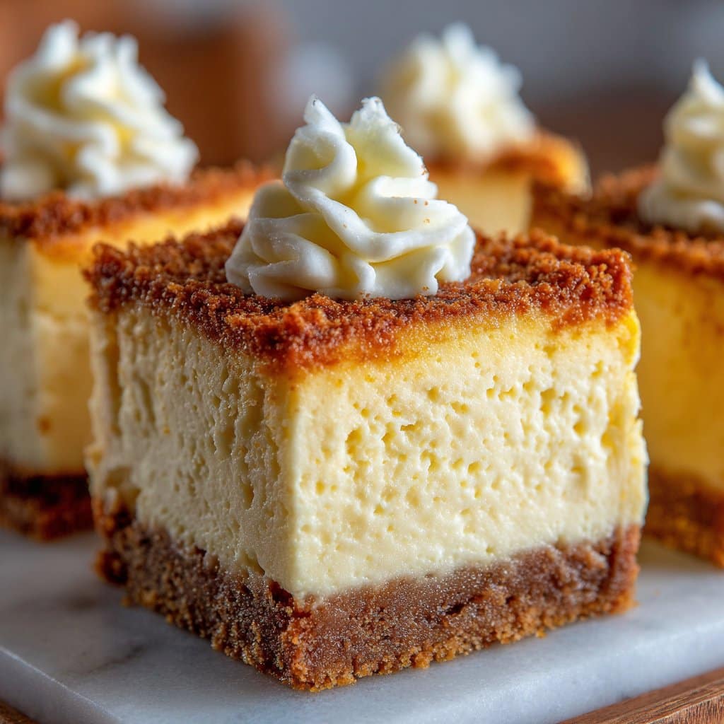 Cheesecake Squares with Creamy Vanilla Filling