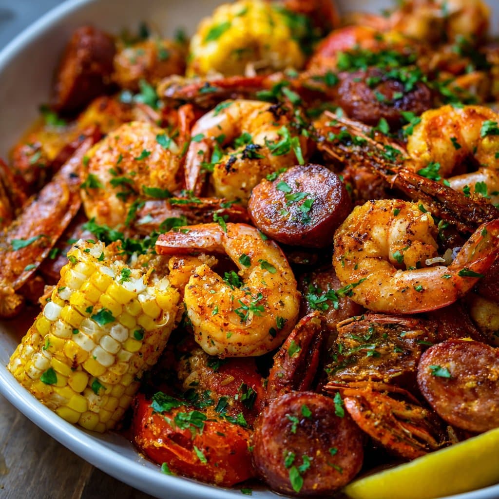 Seafood Boil with Shrimp, Sausage and Cajun Butter