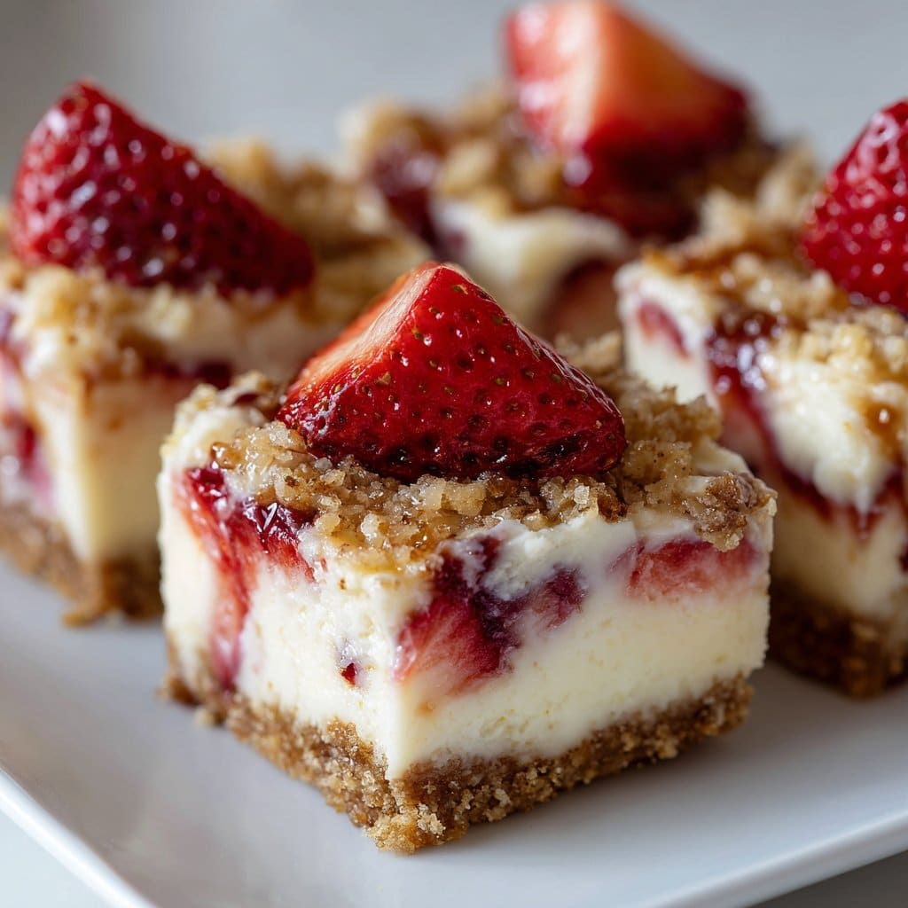 Strawberry Cheesecake Crunch Bites with Cookie Crust