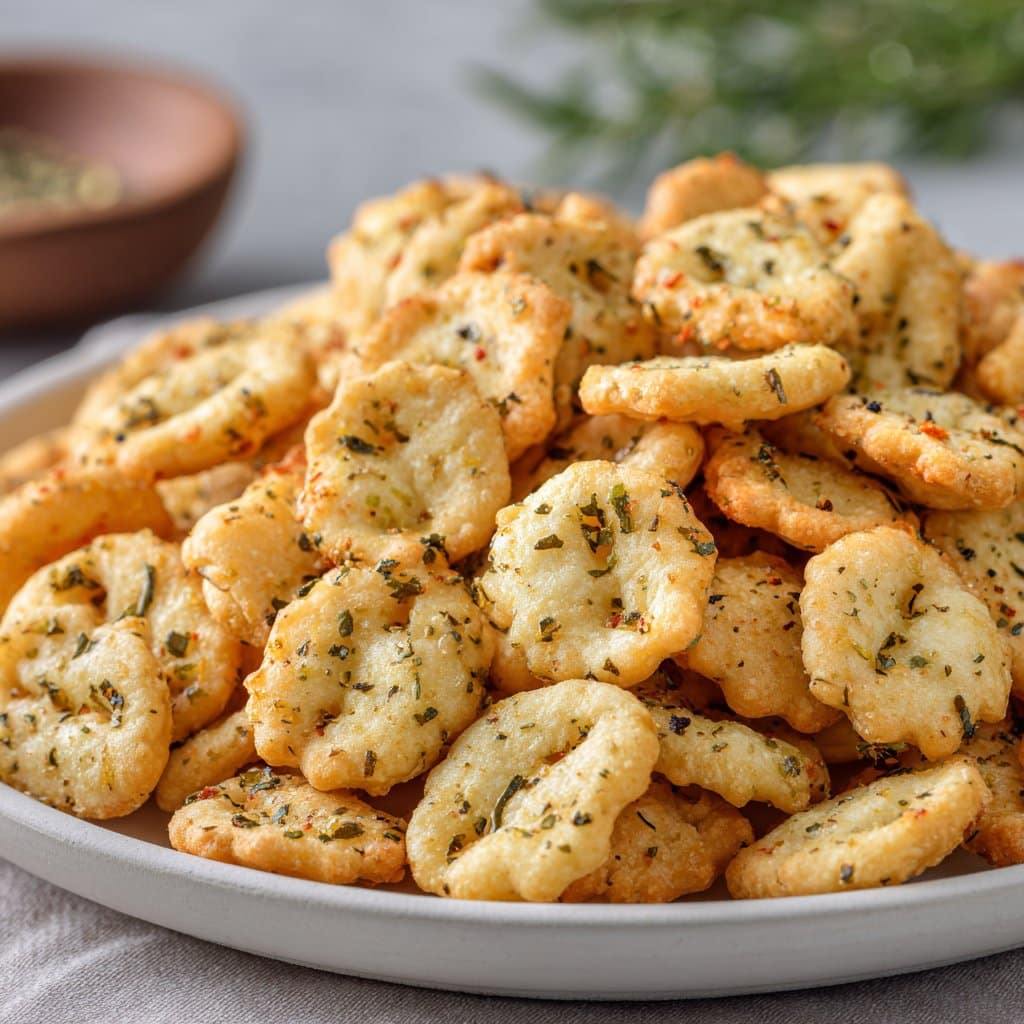 Ranch Oyster Crackers with Garlic Herb Seasoning