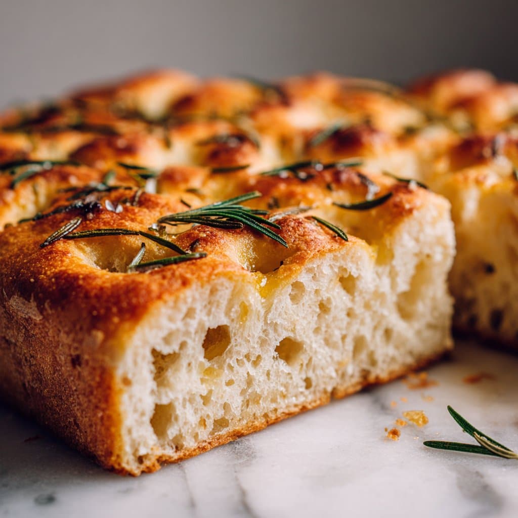Sourdough Focaccia Recipe with Rosemary and Olive Oil