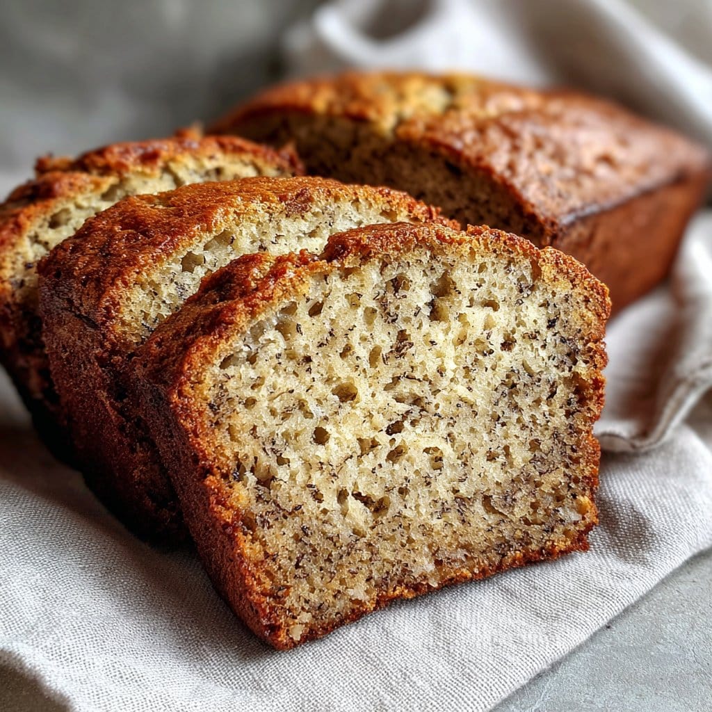 4 Ingredient Banana Bread with Ripe Bananas