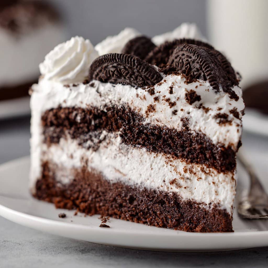Oreo Ice Cream Cake with Whipped Topping Layer