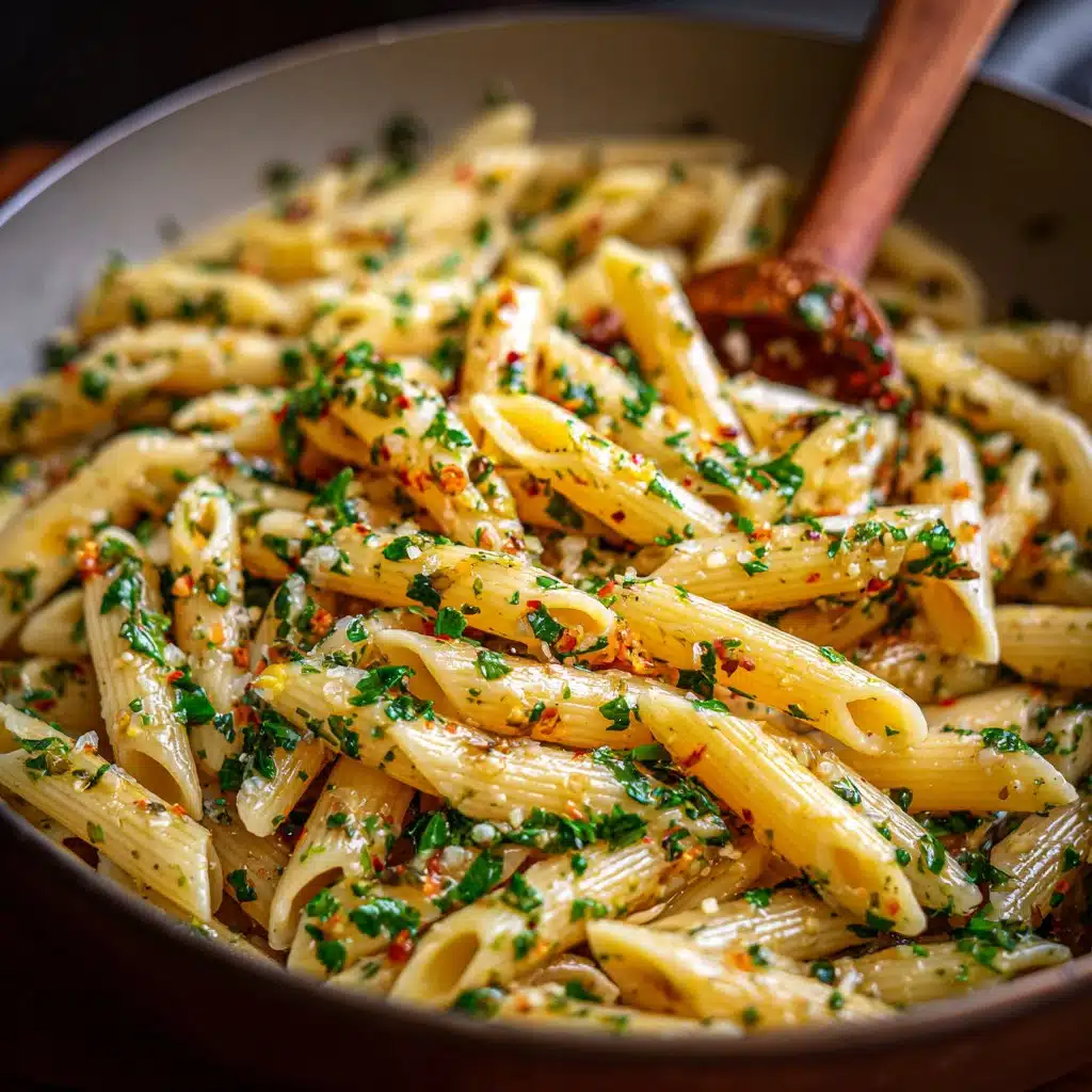 Italian Pasta with Garlic Olive Oil Sauce