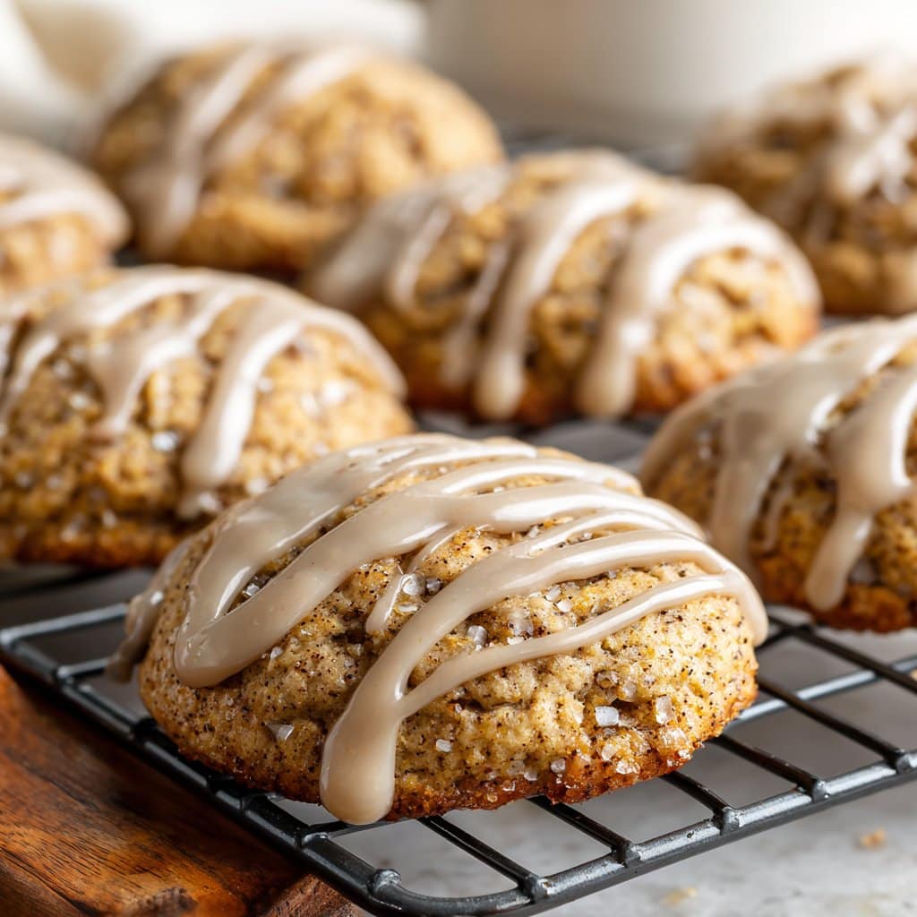 Banana Bread Cookies with Cinnamon Sugar Glaze