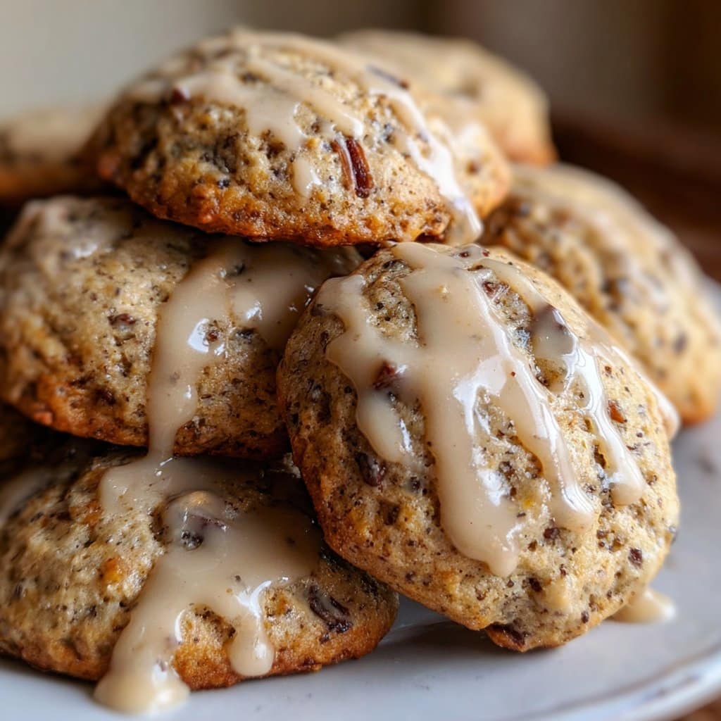 Banana Bread Cookies with Brown Butter Glaze