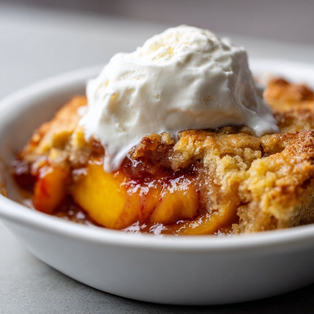 Super Easy Peach Cobbler