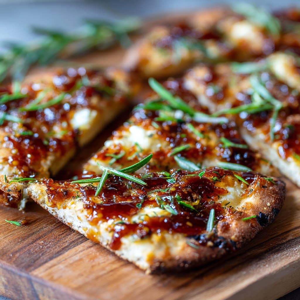 Spicy Honey Garlic Flatbread Pizzas in 20 Minutes