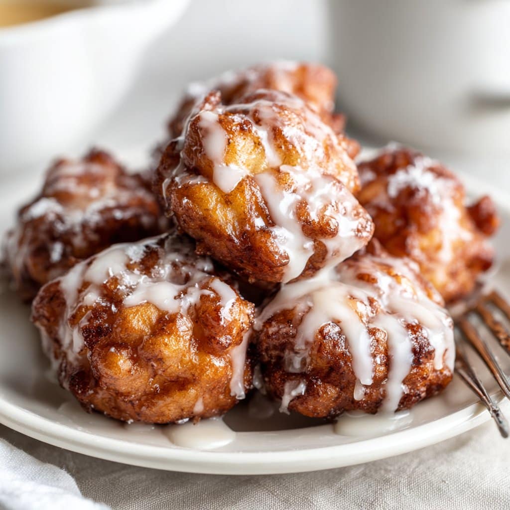 Apple Fritter Bites with Cinnamon Glaze