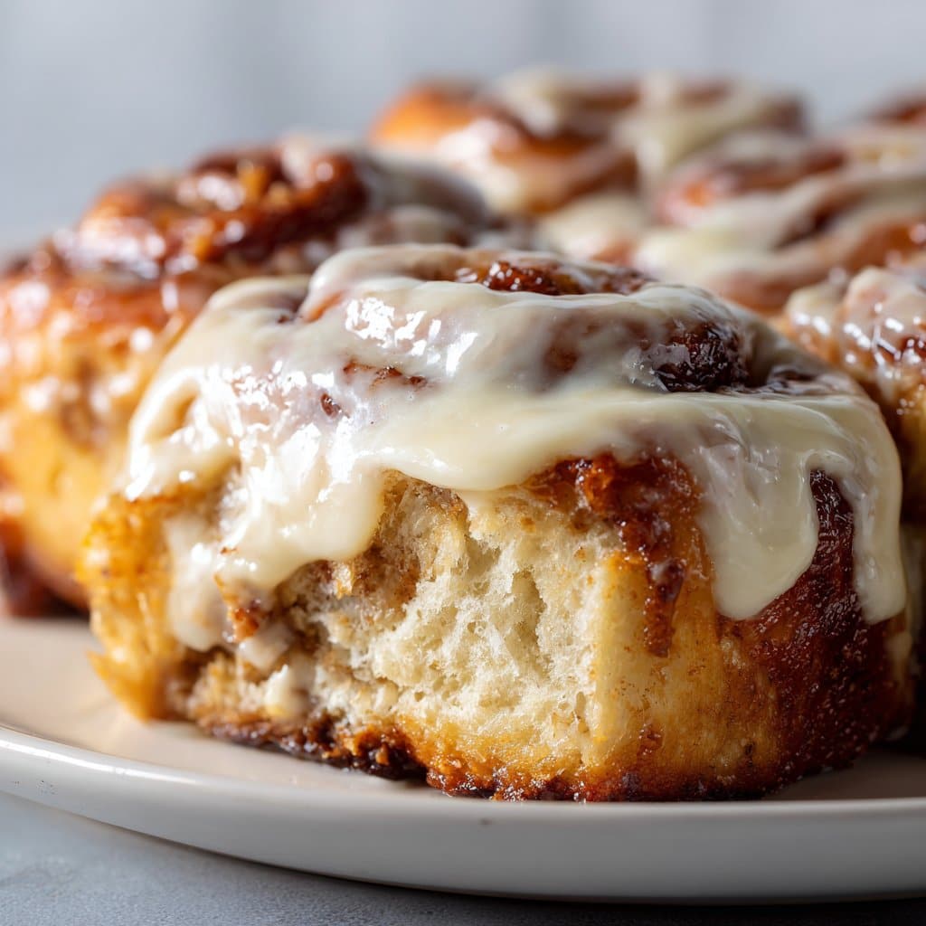 Banana Bread Cinnamon Rolls with Cream Cheese Glaze