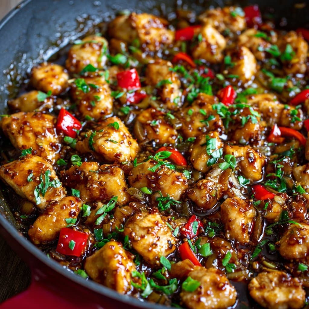 Sweet Chili Chicken Skillet with Crispy Edges