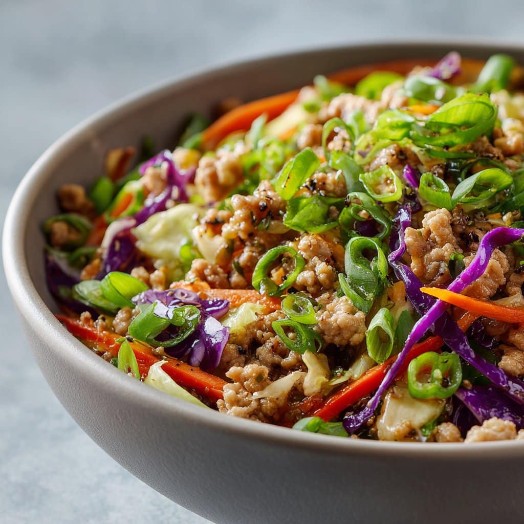 Eggroll In A Bowl with Ground Turkey and Veggies