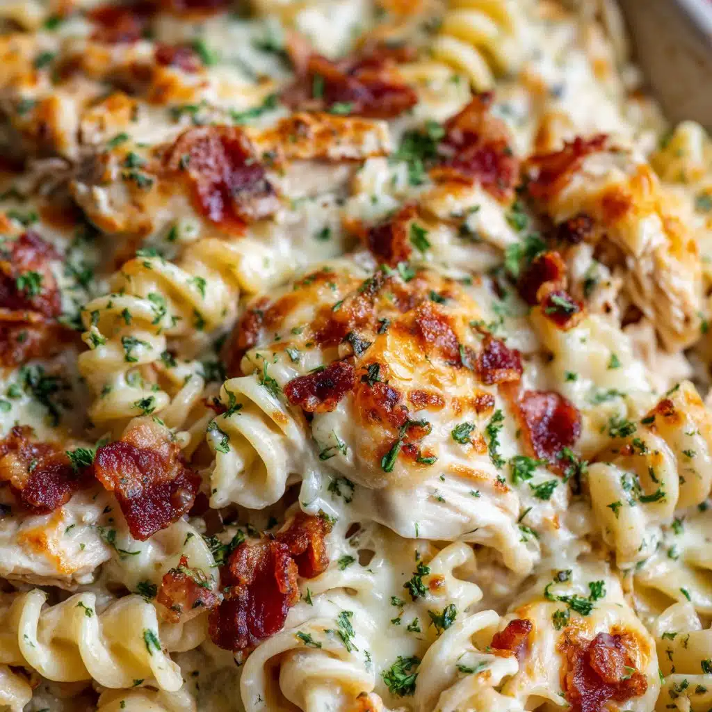 Creamy Chicken Bacon Ranch Pasta Bake