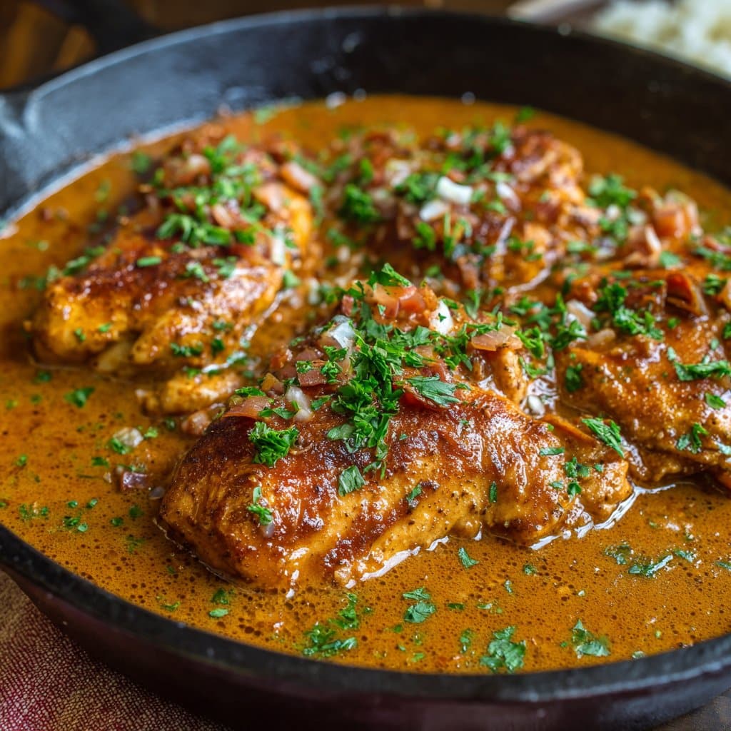 Texas Roadhouse Butter Chicken in One Skillet