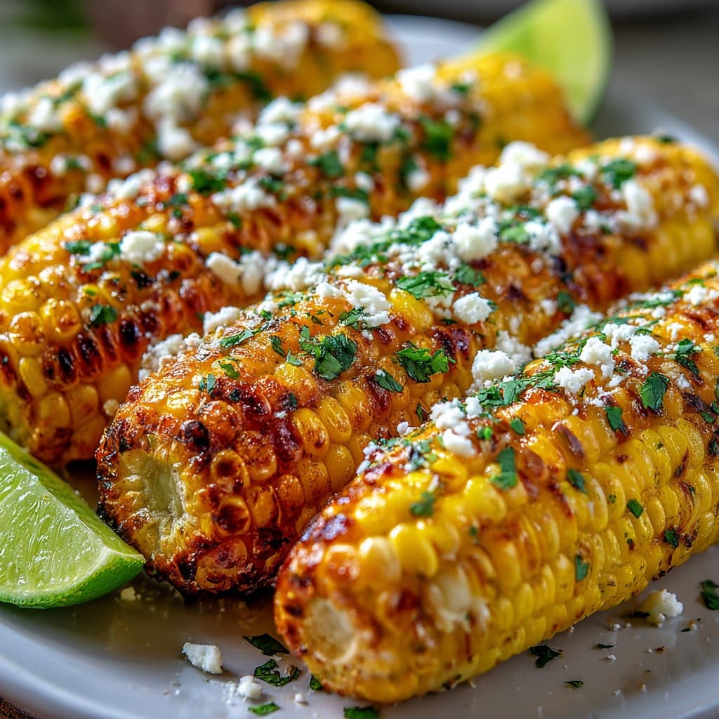 Mexican Street Corn on the Cob with Cotija