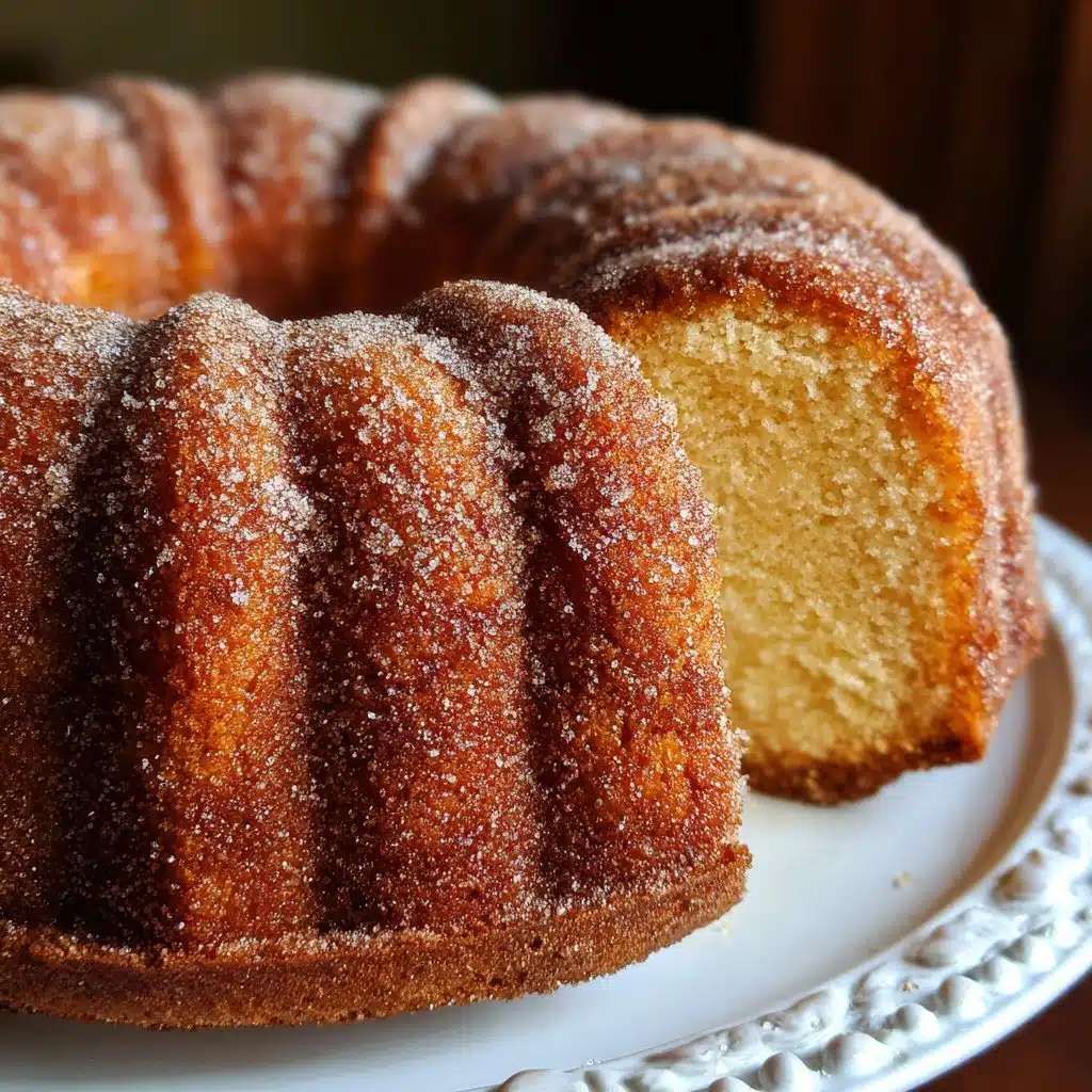 Apple Cider Doughnut Cake with Cinnamon Sugar