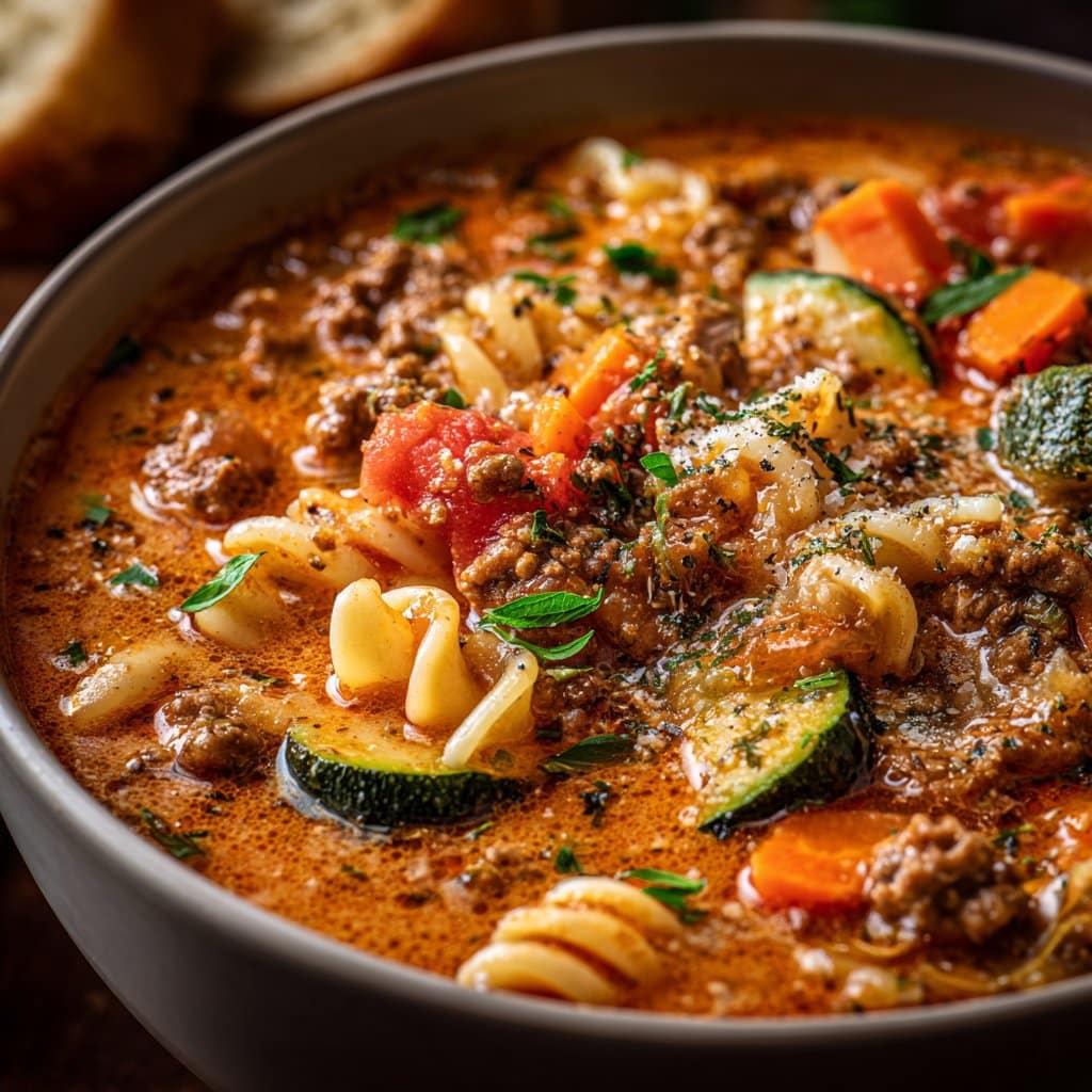 Hamburger Soup – Hearty & Filling