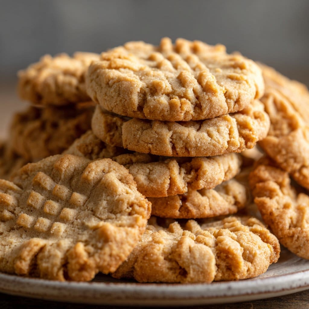 Old-Fashioned Peanut Butter Cookies (Soft & Chewy)
