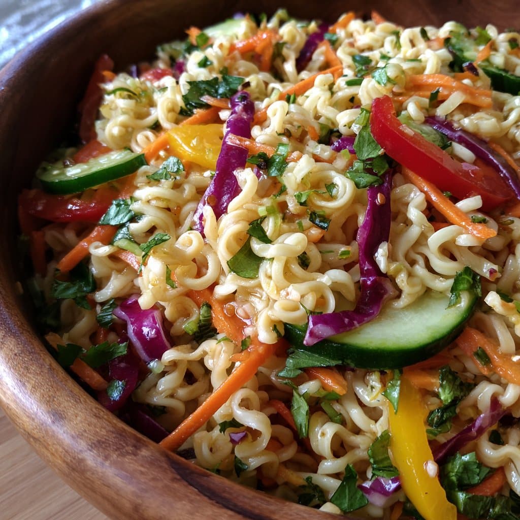 Ramen Noodle Salad with Crunchy Veggies