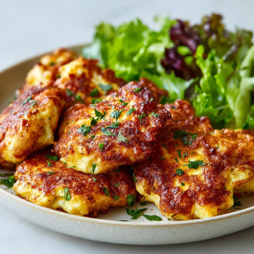 Cheesy Chicken Fritters – Easy Low Carb Dinner
