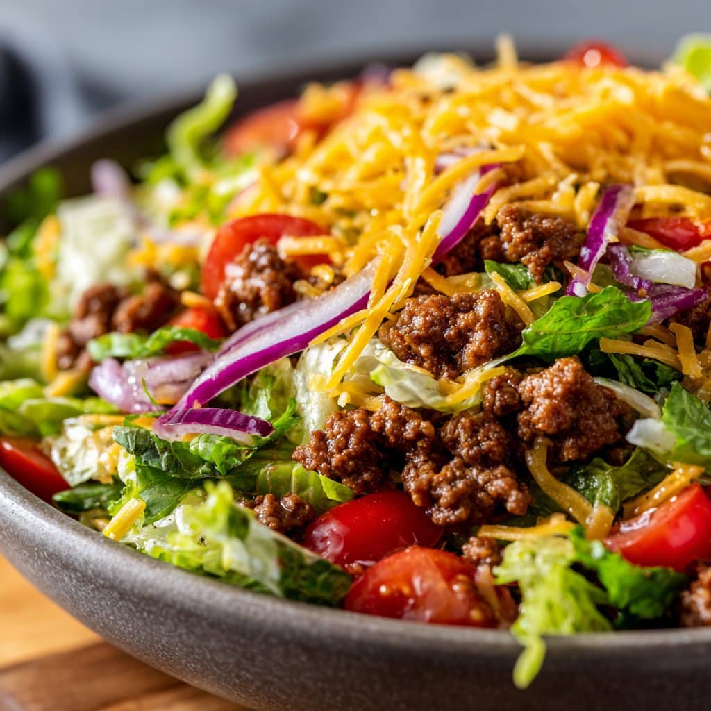 Healthy Taco Salad with Ground Beef