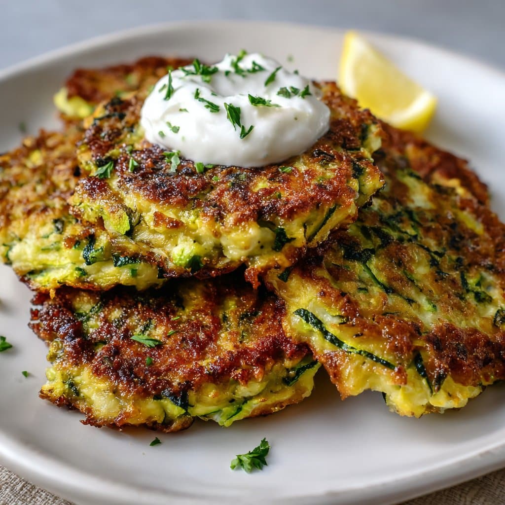 Crispy Zucchini Fritters – Easy & Low Carb