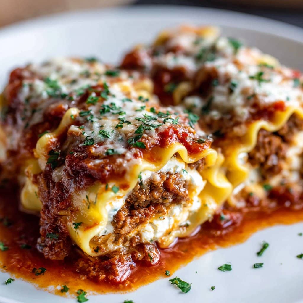 Low Carb Lasagna Rolls with Ricotta