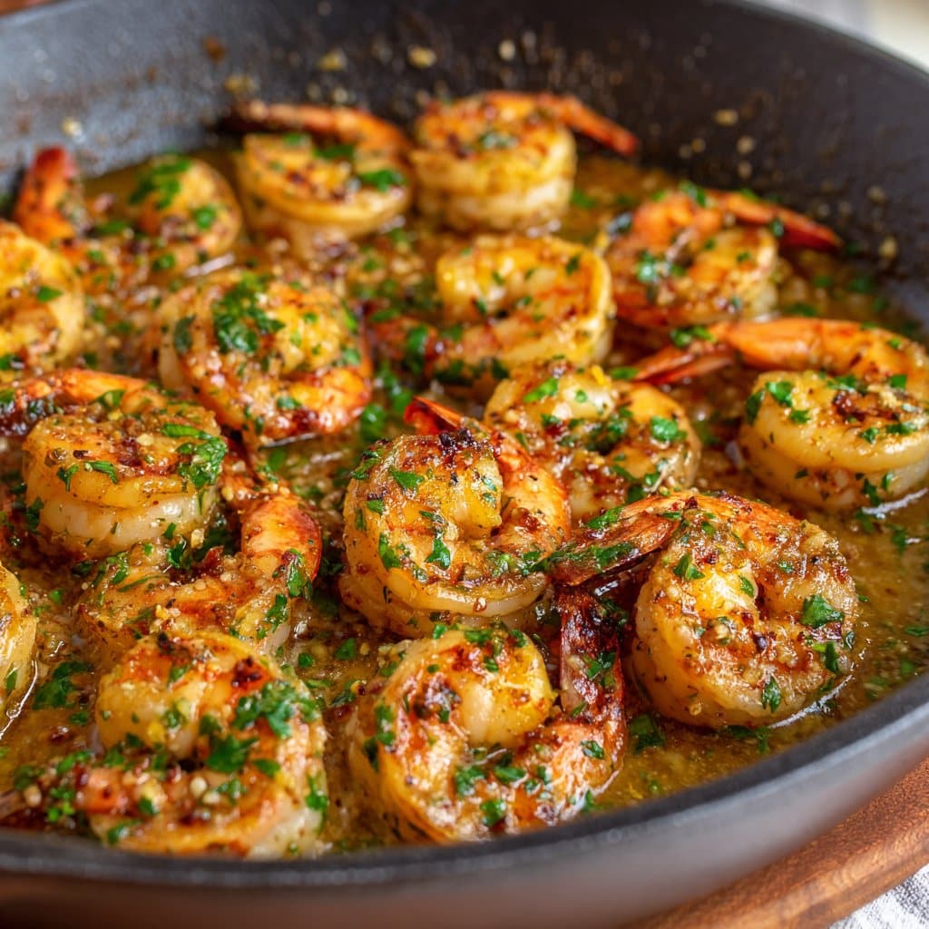 Keto Garlic Butter Shrimp Skillet
