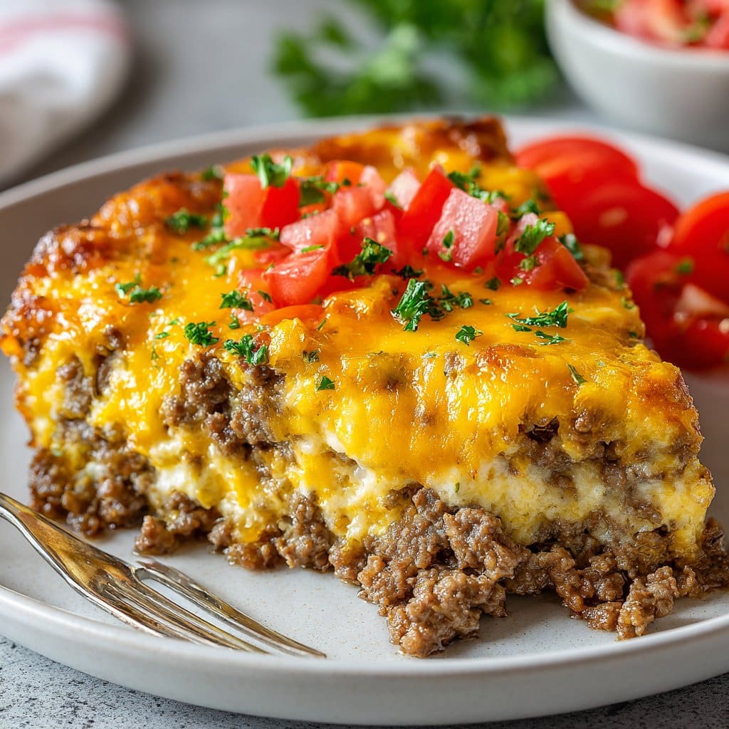 Low Carb Cheeseburger Casserole