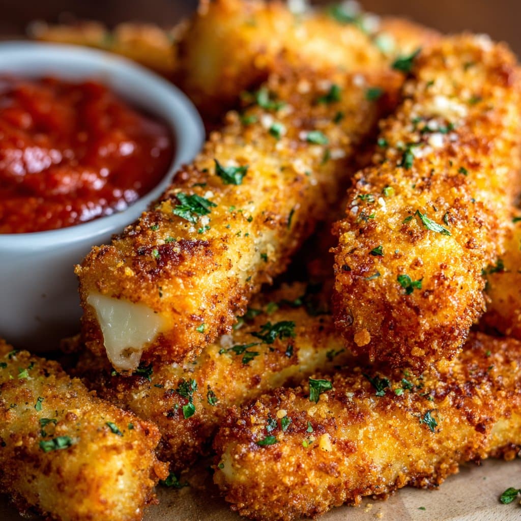 Air Fryer Mozzarella Sticks (Crispy Recipe)