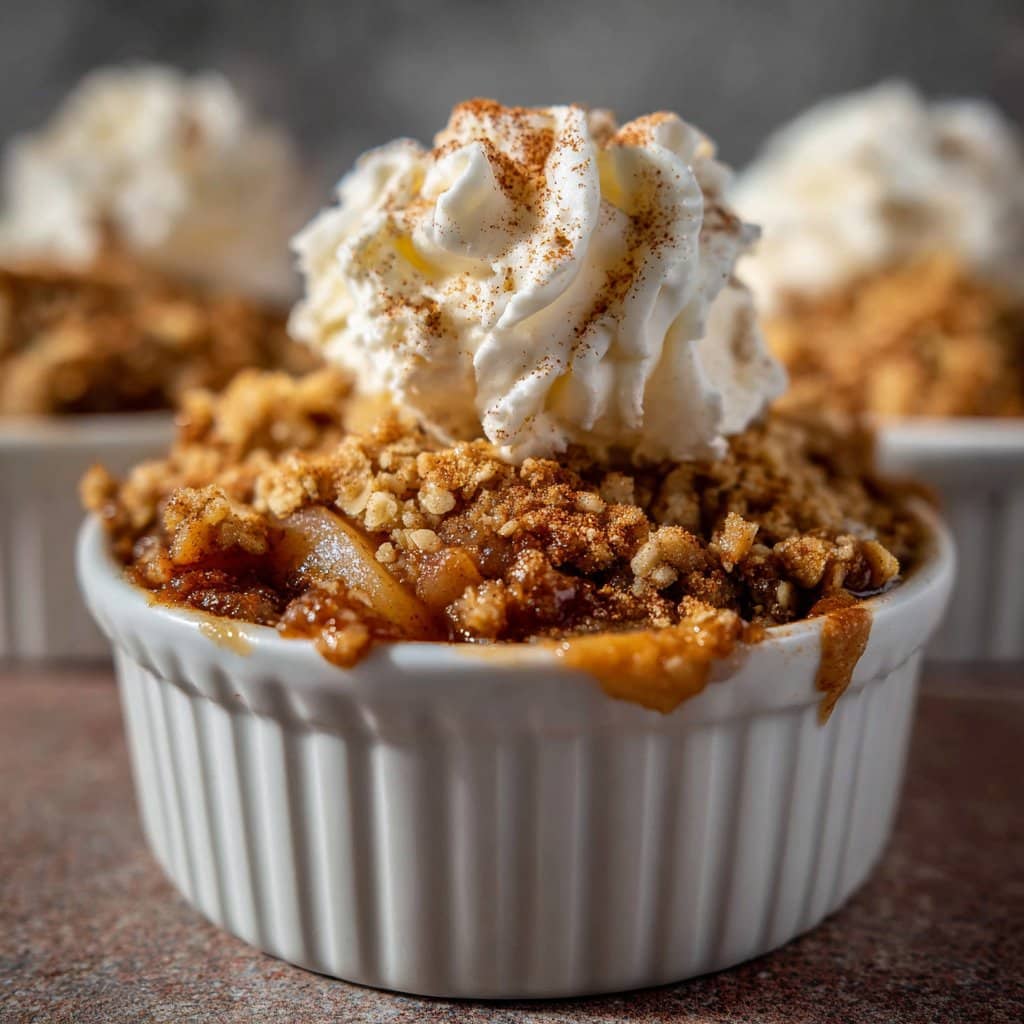 Autumn Apple Crisp with Cinnamon Spice