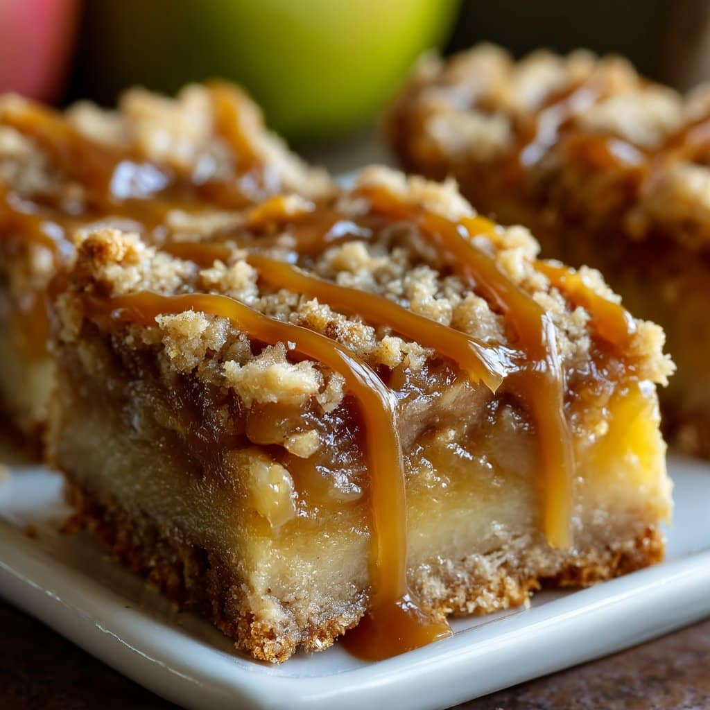 Salted Caramel Apple Bars Dessert Idea