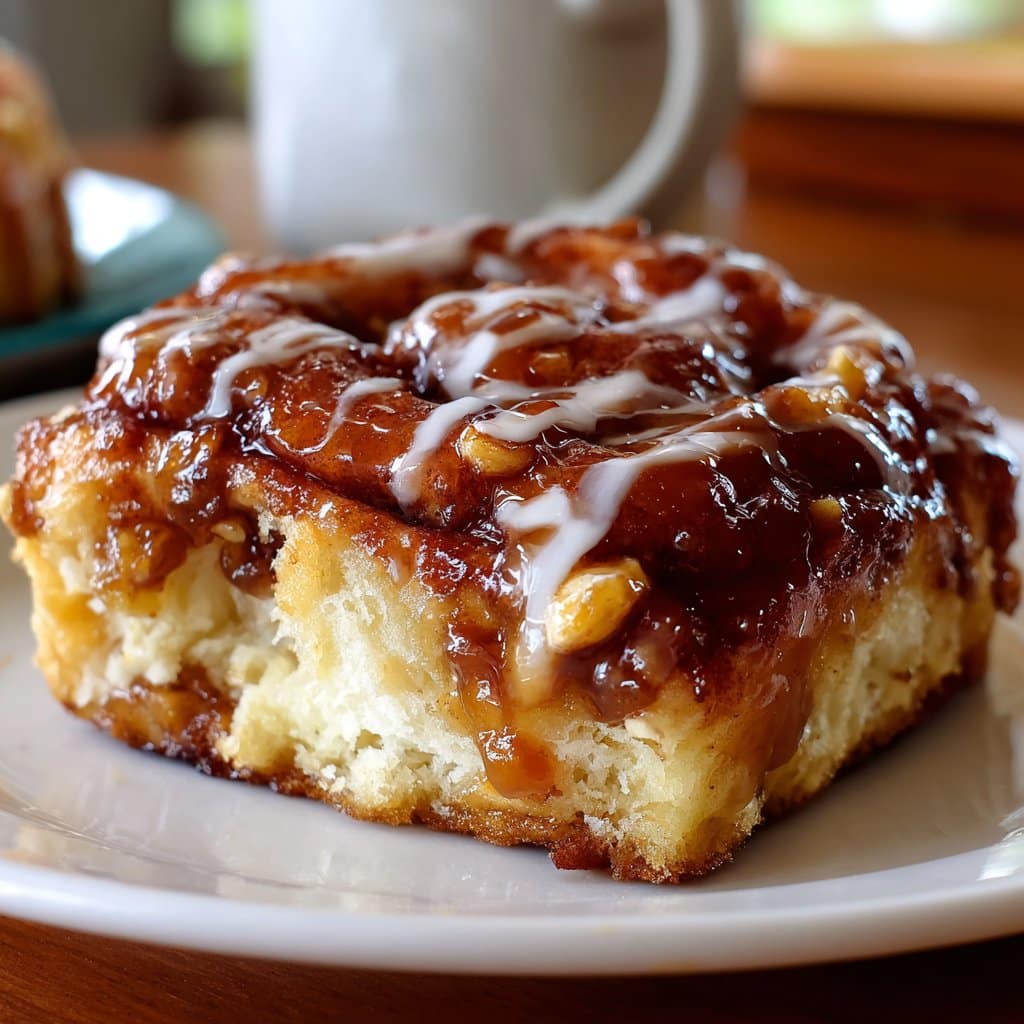 Caramel Apple Cinnamon Rolls with Glaze
