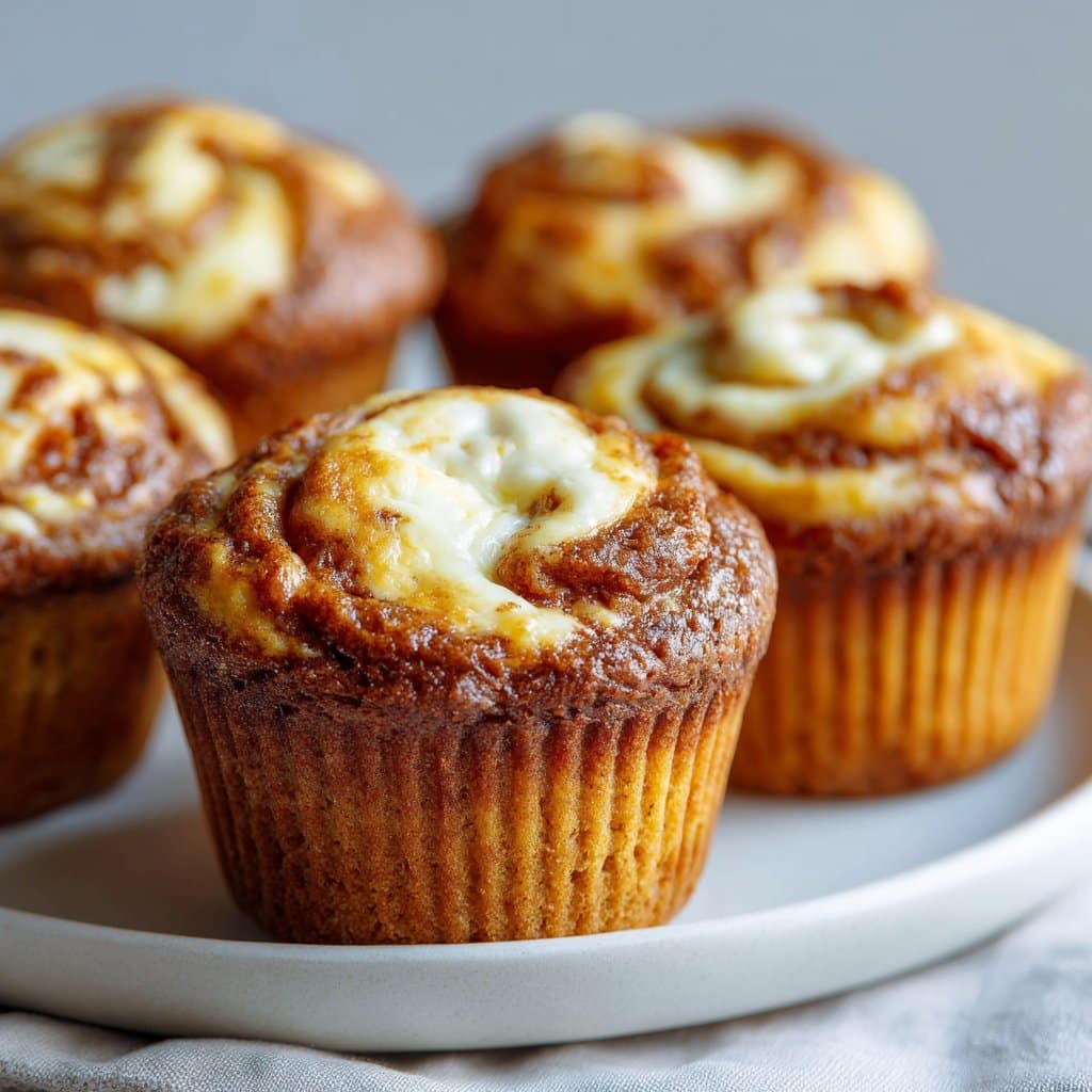 PUMPKIN CREAM CHEESE SWIRL MUFFINS