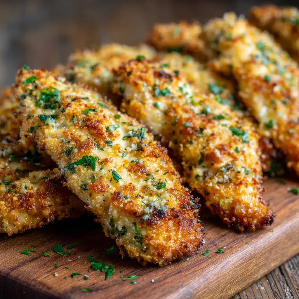 Crispy Garlic Parmesan Chicken Tenders Baked