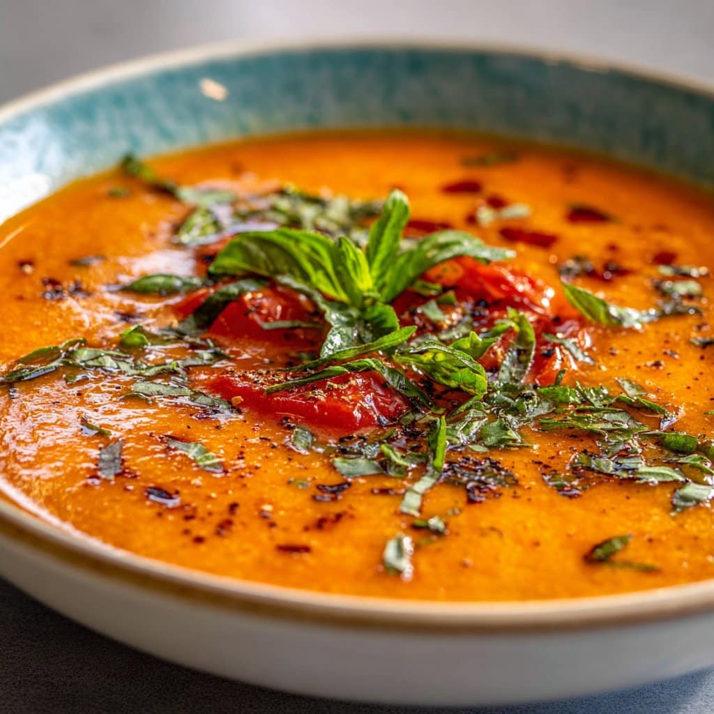 Roasted Tomato Soup with Fresh Herbs