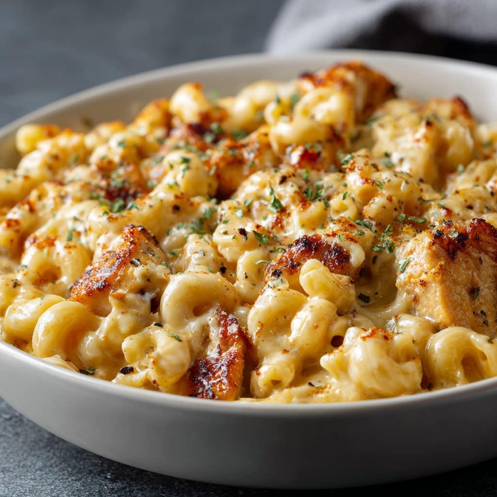 Creamy Honey Pepper Chicken Mac and Cheese