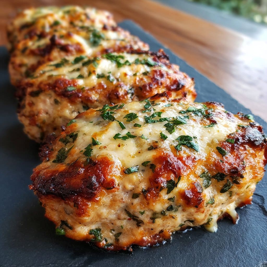 Garlic Parmesan Chicken Meatloaves