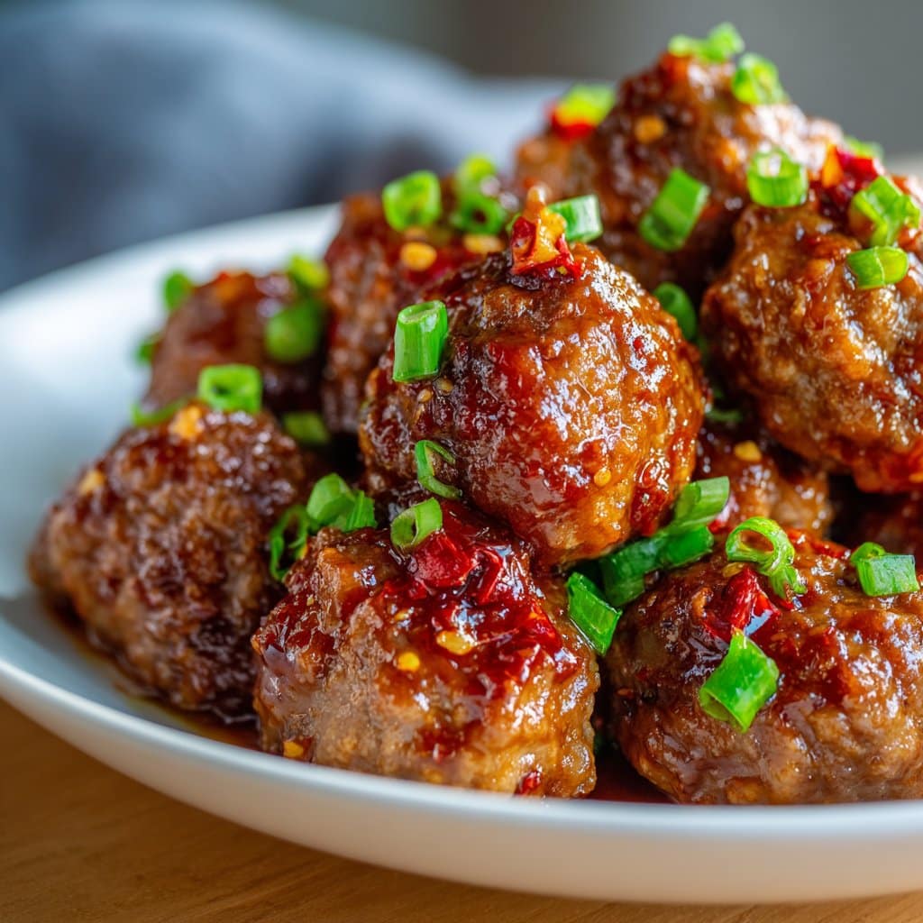 Sweet Chili Crockpot Meatballs