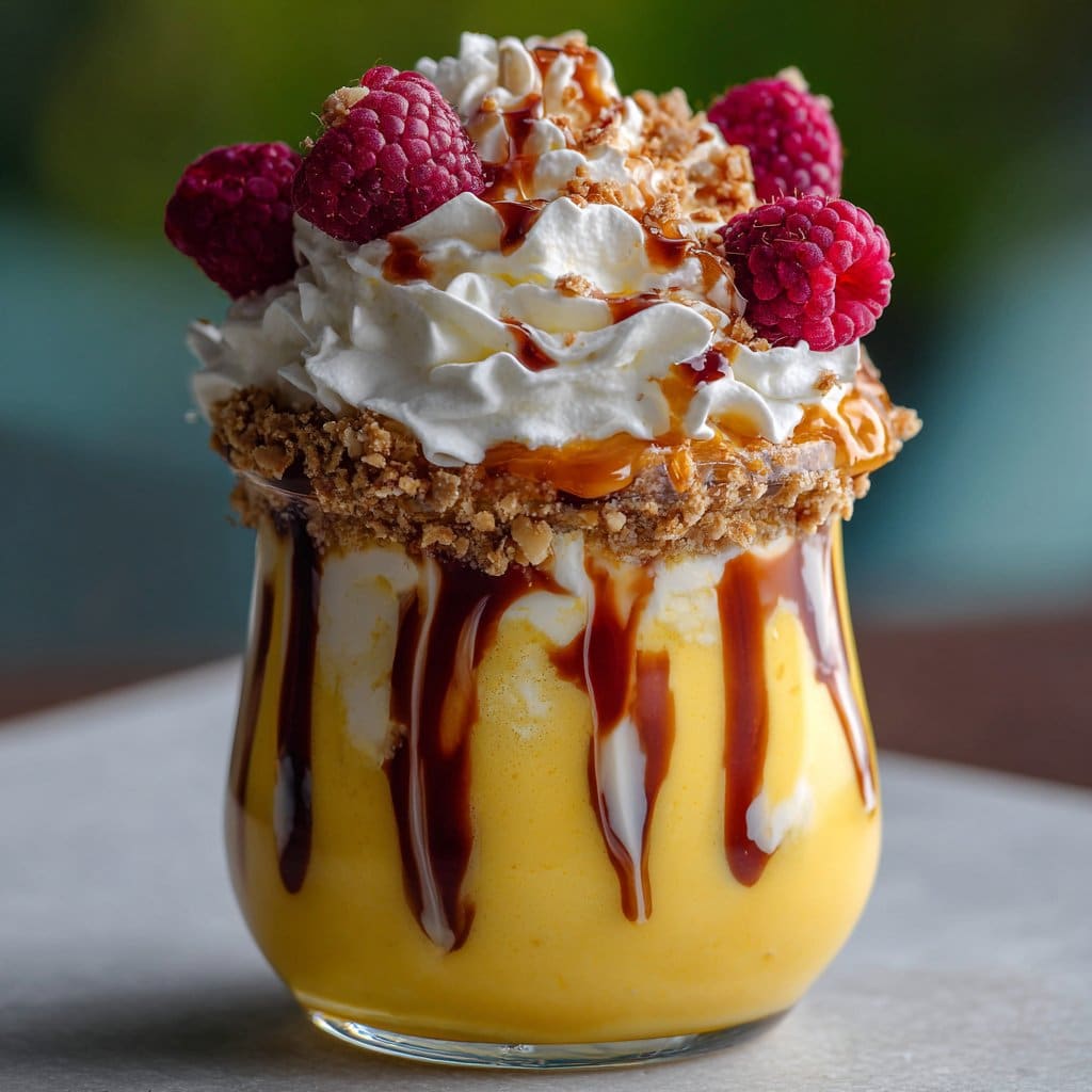 Yellow Raspberry Cheesecake Freakshakes