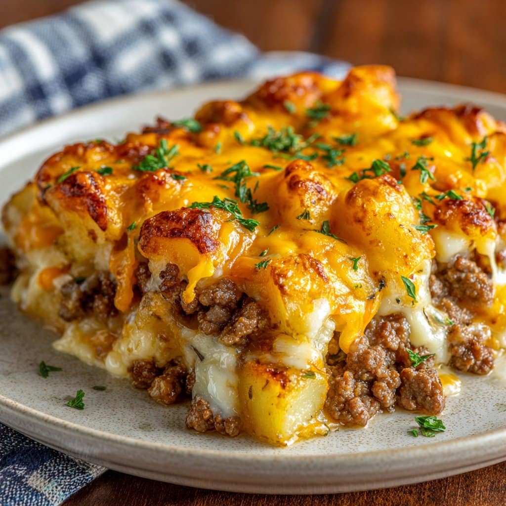 cheesy ground beef and potatoes