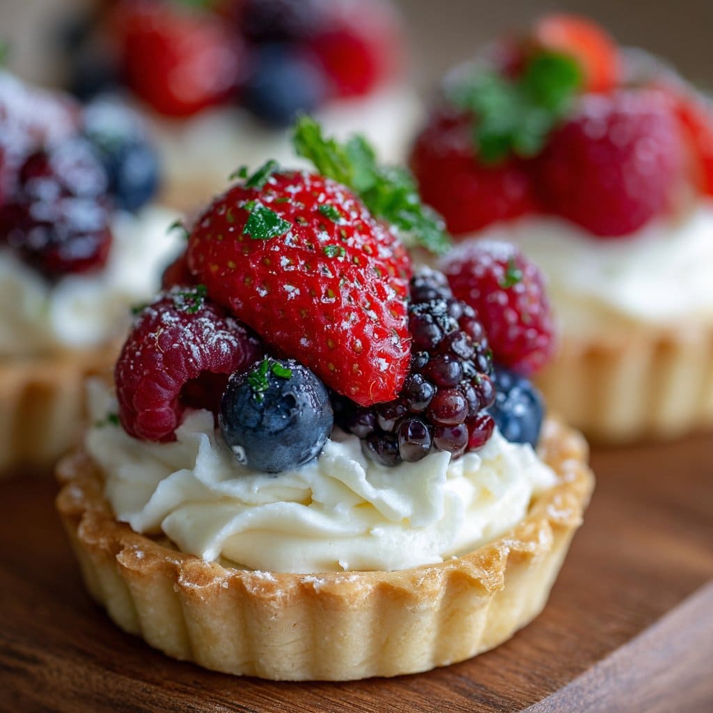 Mini Fruit Tartlets with Cream Cheese
